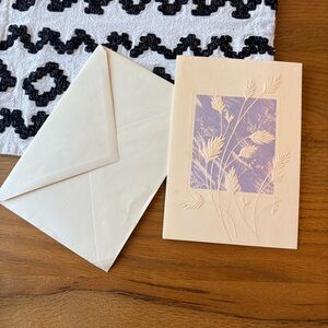 Hallmark Embossed Wheat Friend Greeting Card pastel cottage hobby